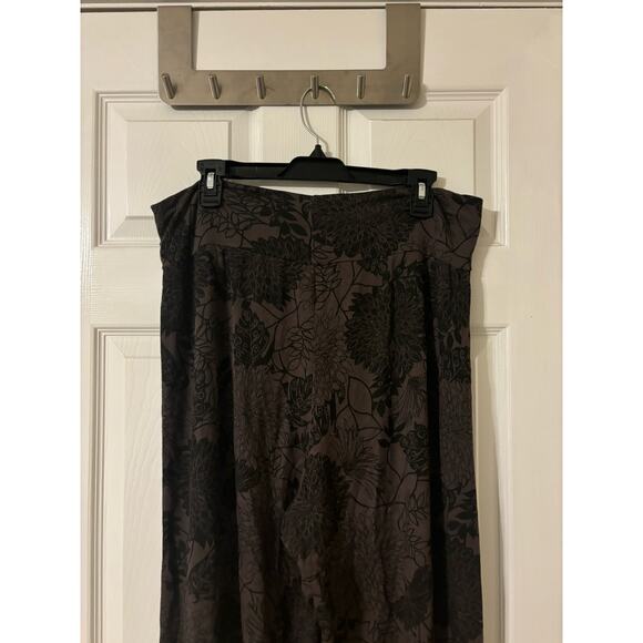 Bryn Walker floral wide leg Lagenlook pants sz L - Picture 11 of 13